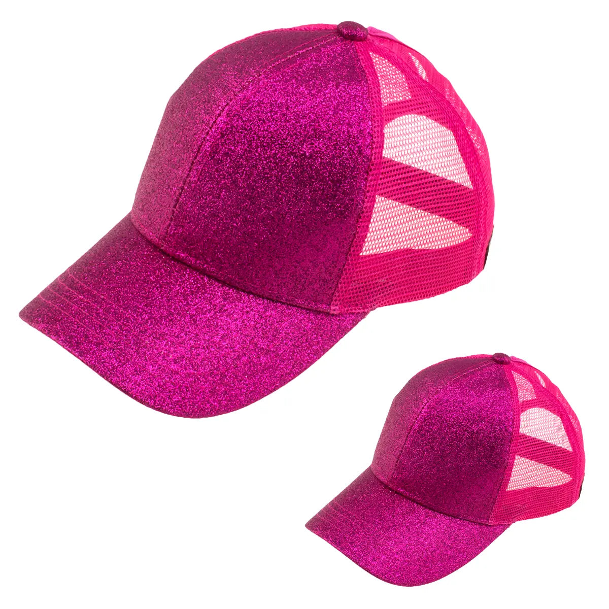 C.C Glitter Ponytail Baseball Cap Mommy & Me Bundle