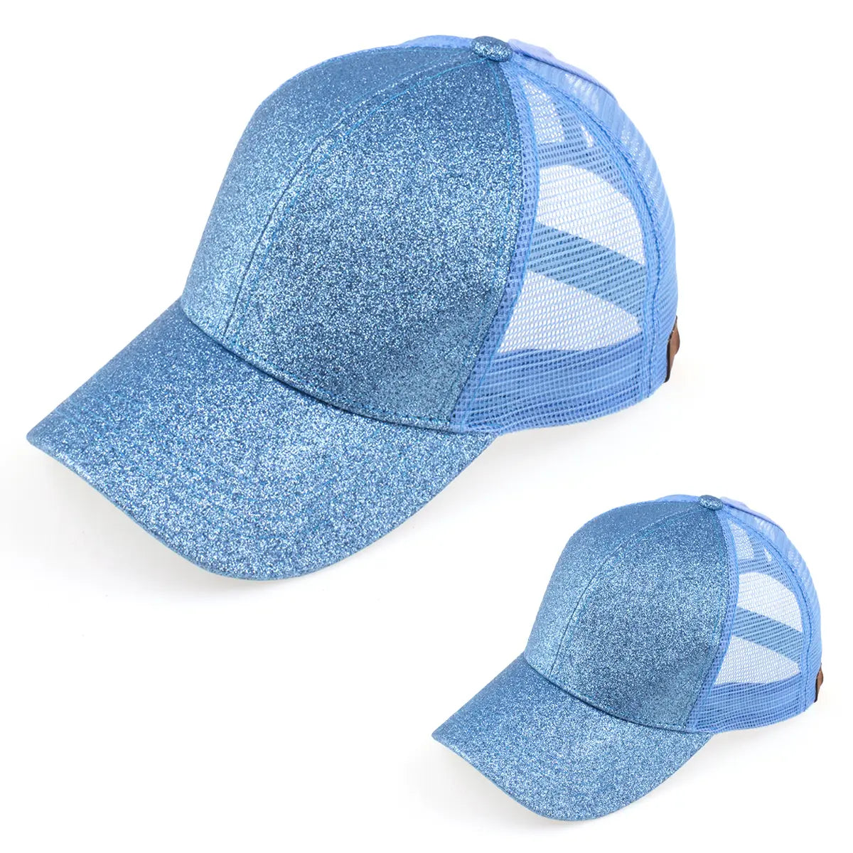 C.C Glitter Ponytail Baseball Cap Mommy & Me Bundle