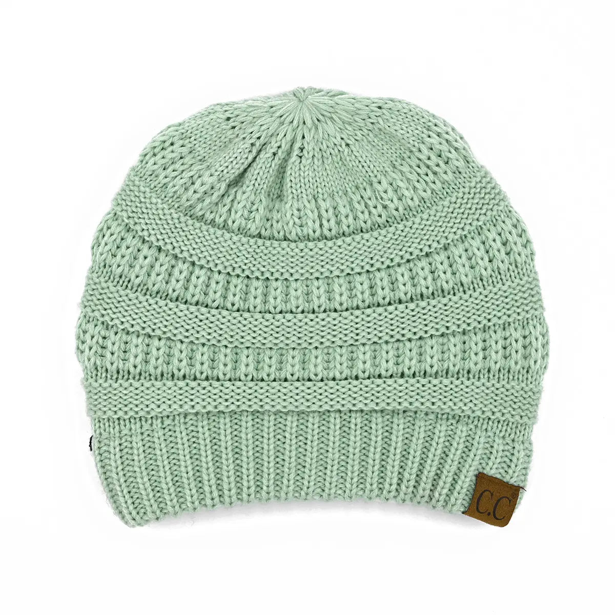 C.C Ribbed Knit Beanie with Ultra-Soft Fuzzy Lining
