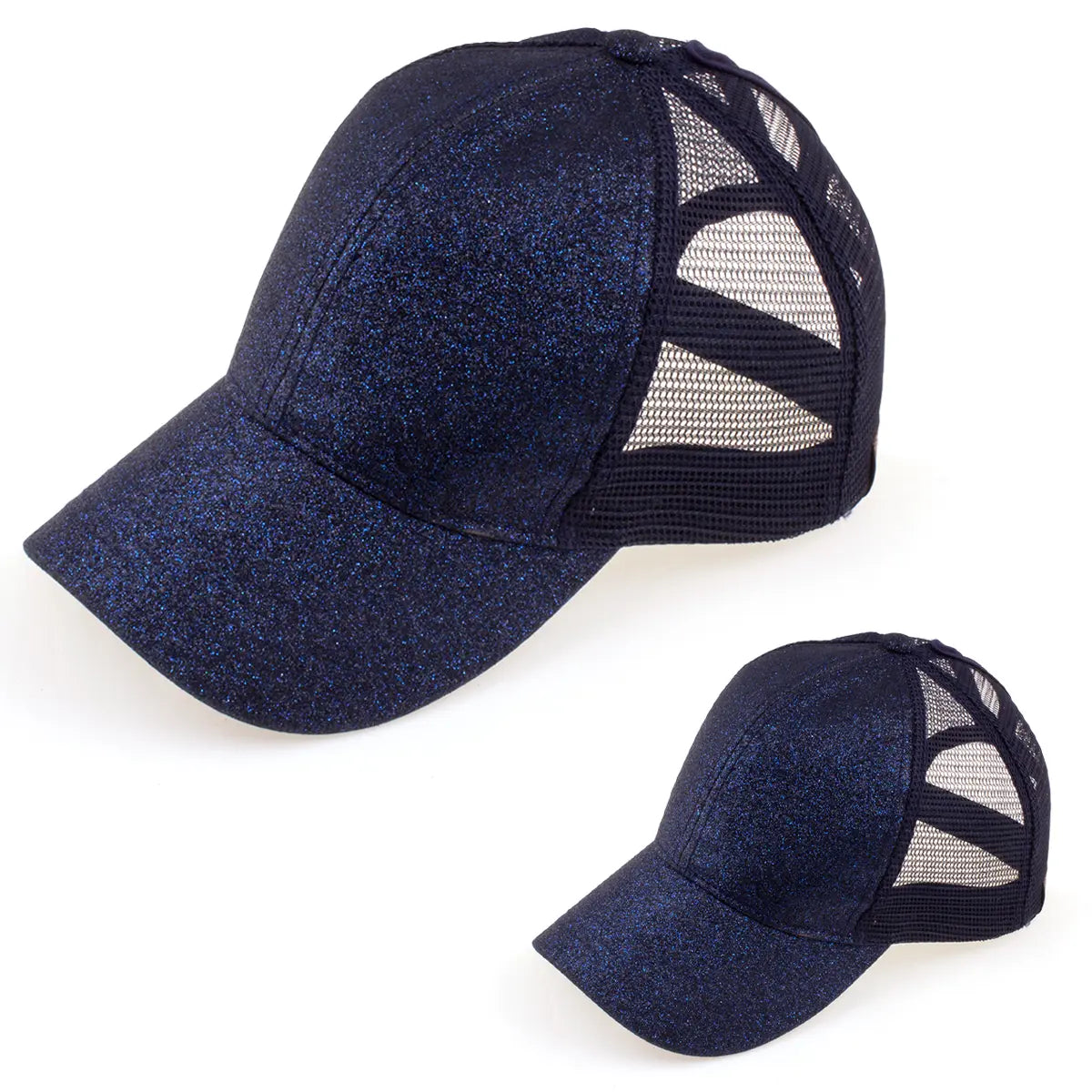 C.C Glitter Ponytail Baseball Cap Mommy & Me Bundle