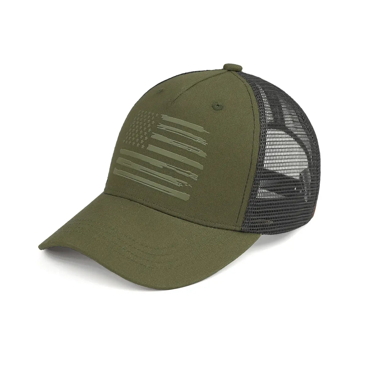 C.C Laser Print Stylized USA Flag Trucker Hat