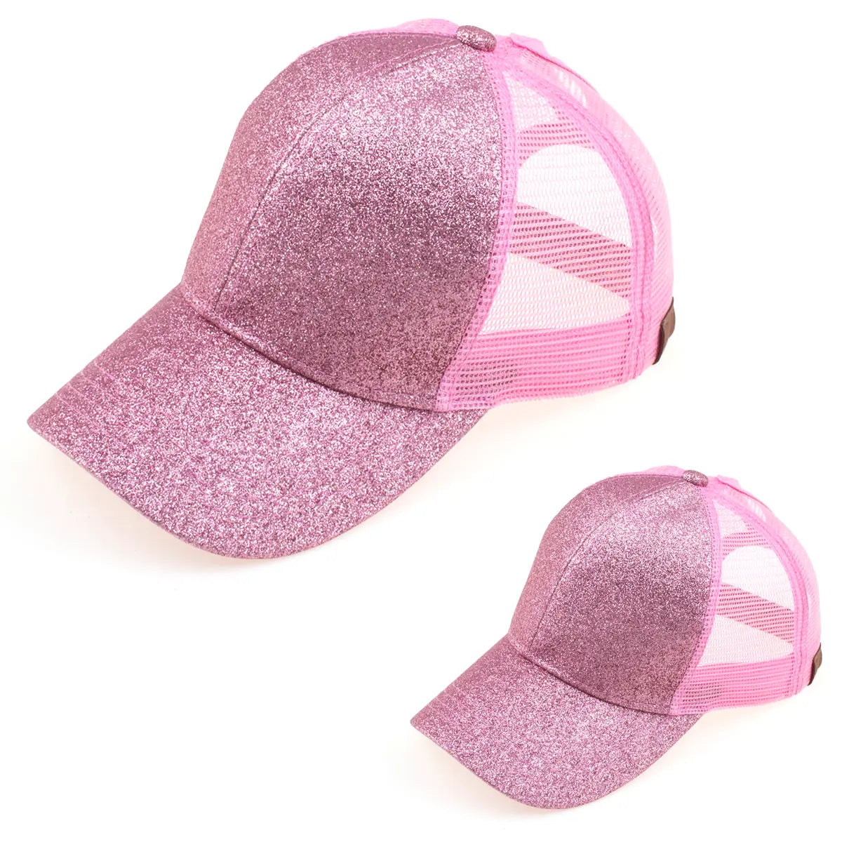 C.C Glitter Ponytail Baseball Cap Mommy & Me Bundle