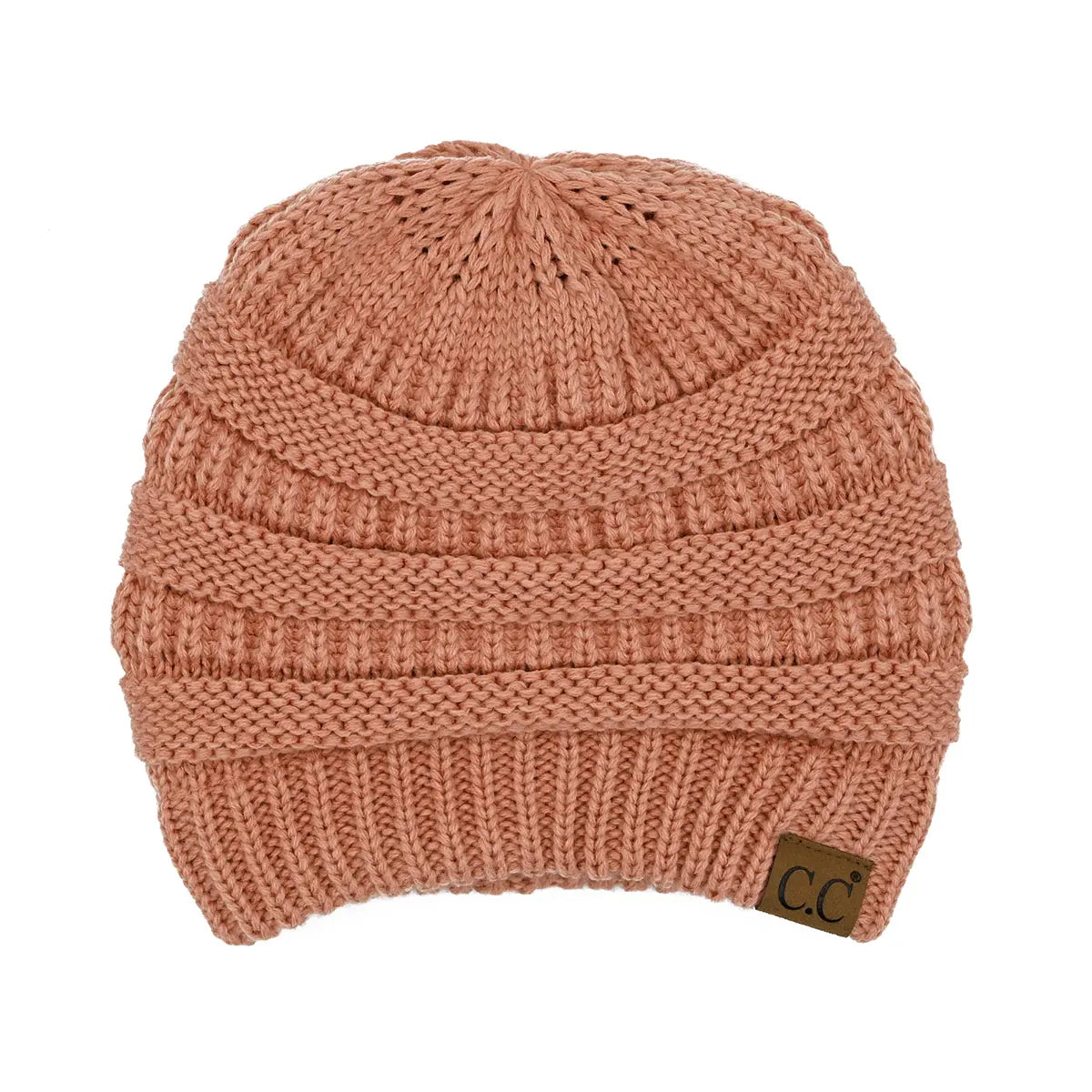 C.C Ribbed Knit Beanie with Ultra-Soft Fuzzy Lining