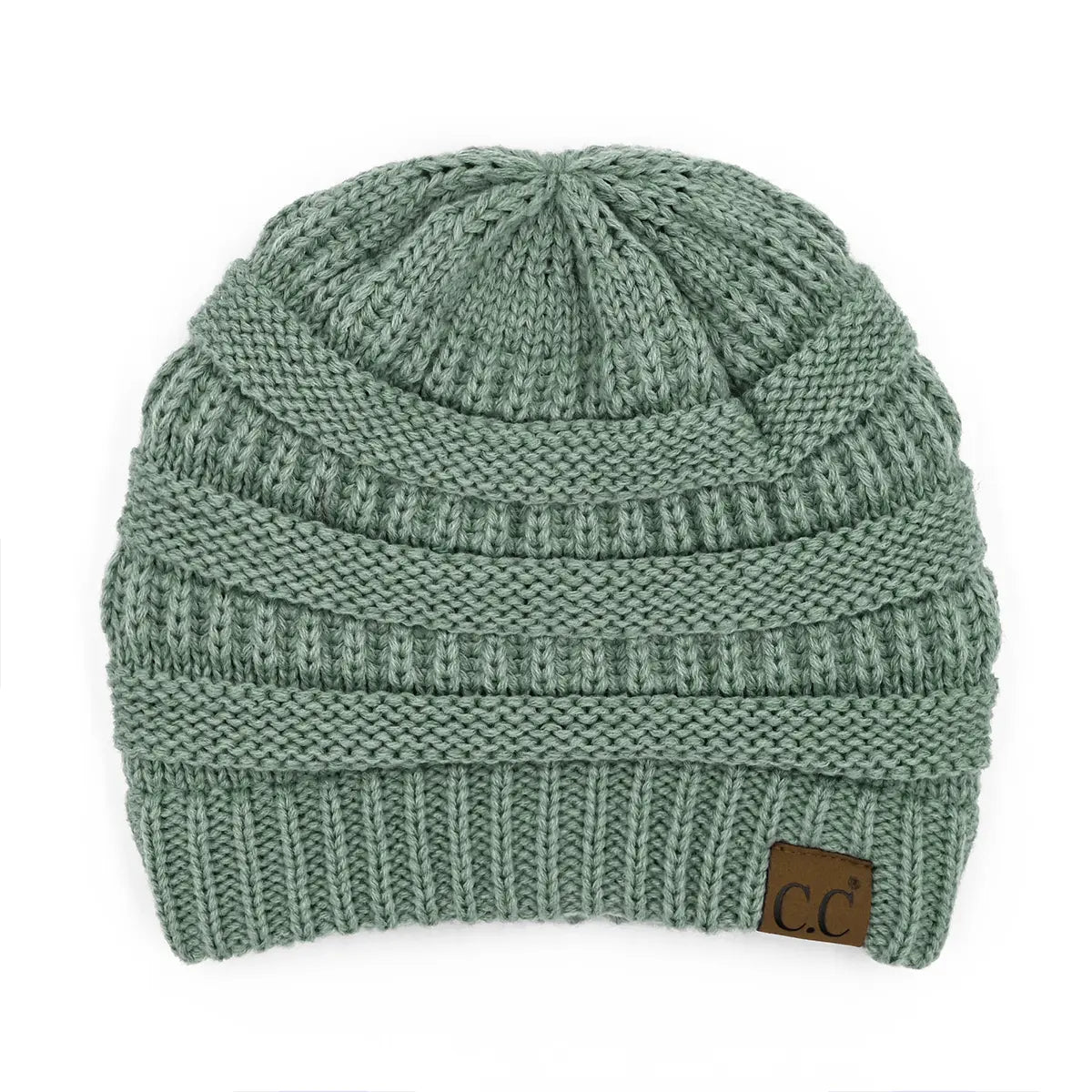 C.C Ribbed Knit Beanie with Ultra-Soft Fuzzy Lining